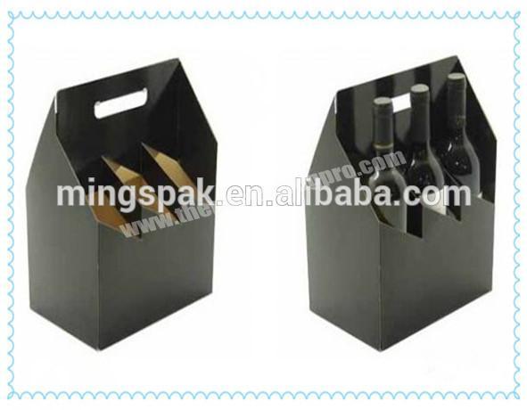 Wholesale printing packaging gift box for six wines corrugated boardeflute