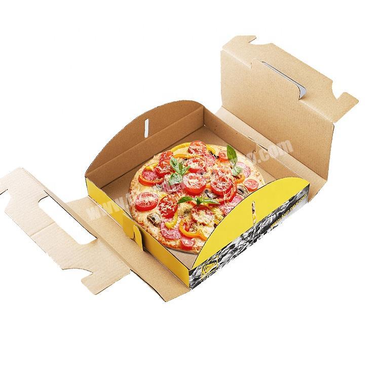 Wholesale Professional made eco Disposable custom design pizza box Big Factory Laminated Corrugated pizza paper box