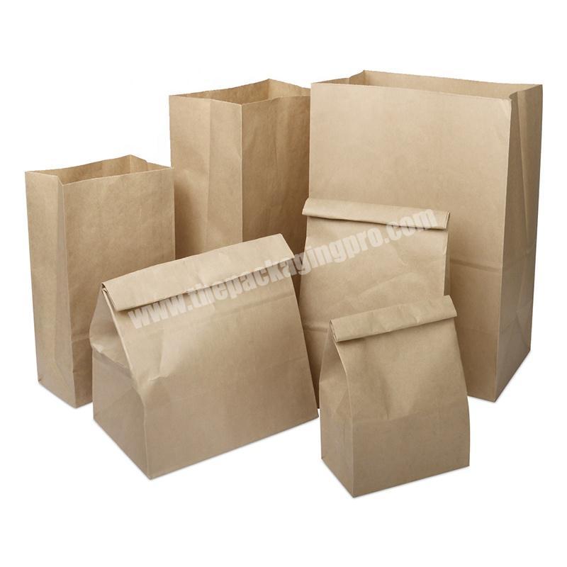 Wholesale Promotion Eco friendly brown paper bag food clothes packaging supermarket retail take away paper bag