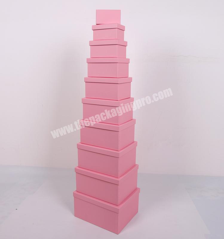 Wholesale Pure Color Rectangle  Cardboard Paper Packaging Box Custom