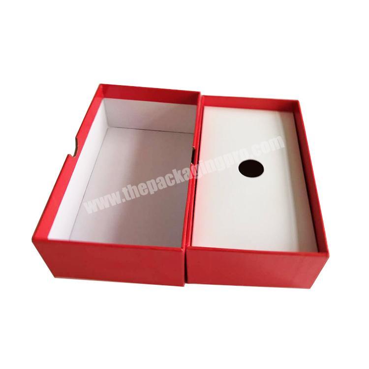 Wholesale Rectangle Red Rigid Gift Packaging Box with Lid