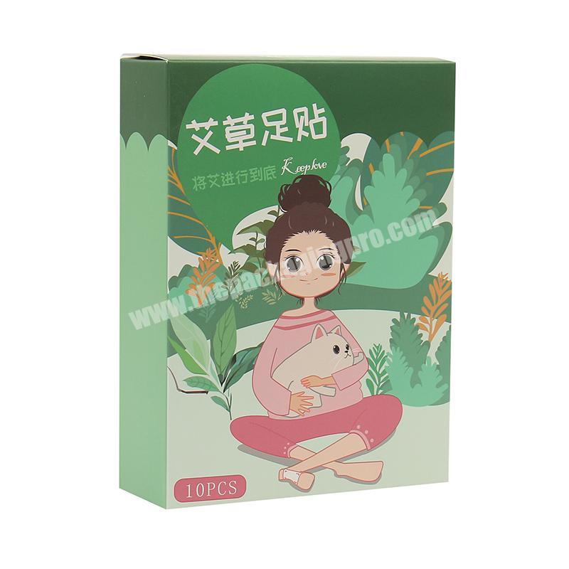 Wholesale Rectangle Skincare Foot Patch Packing Boxes Custom Printed Art Paper Packaging Skin Care Box