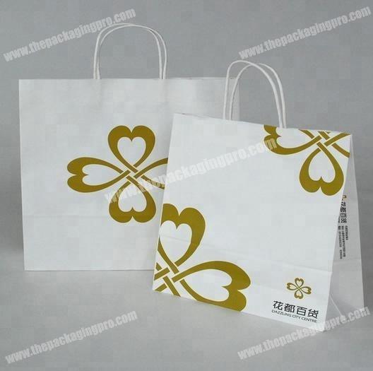 wholesale recycle craft clothes packaging paper shopping bag