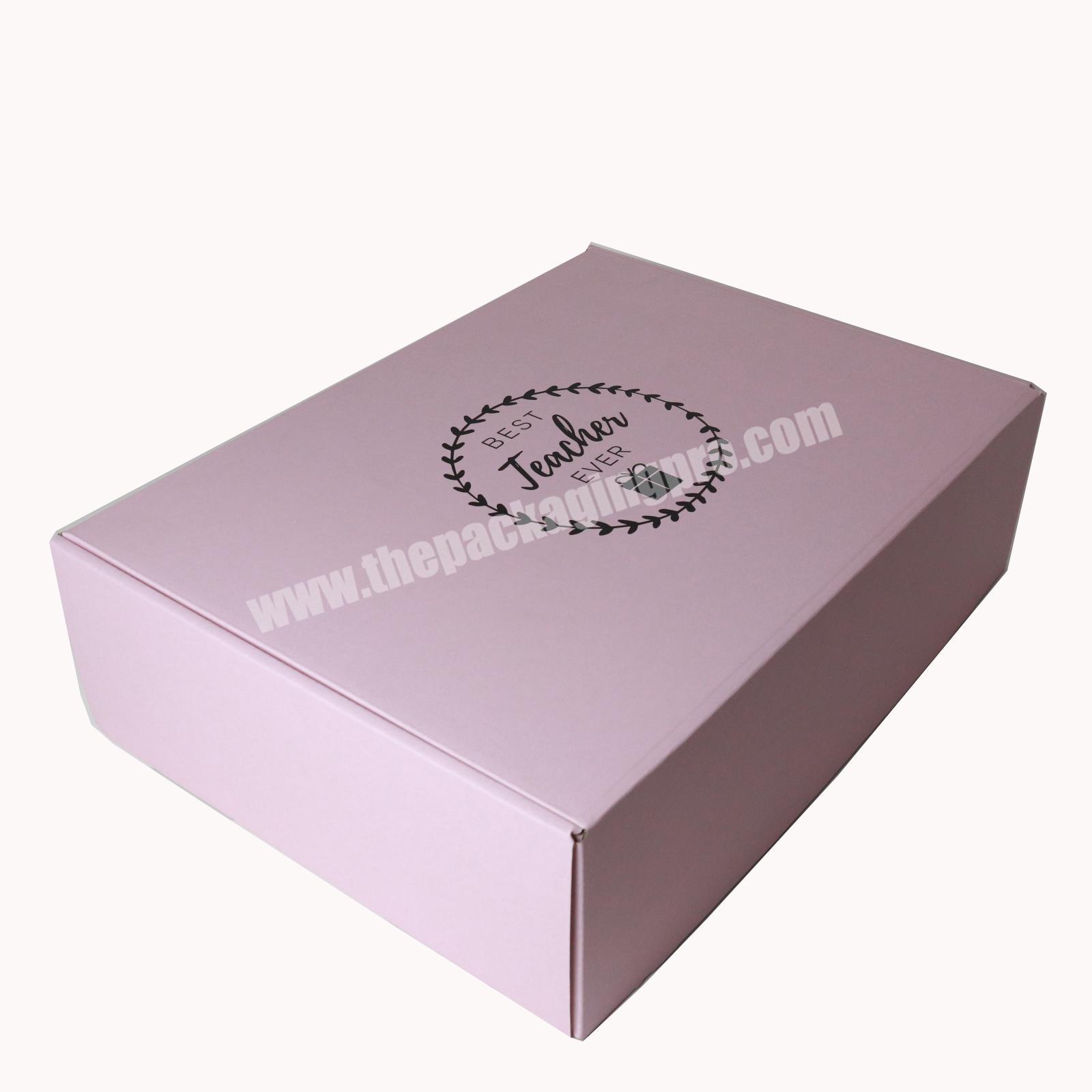 wholesale recycled pink corrugated shipping mailer boxes