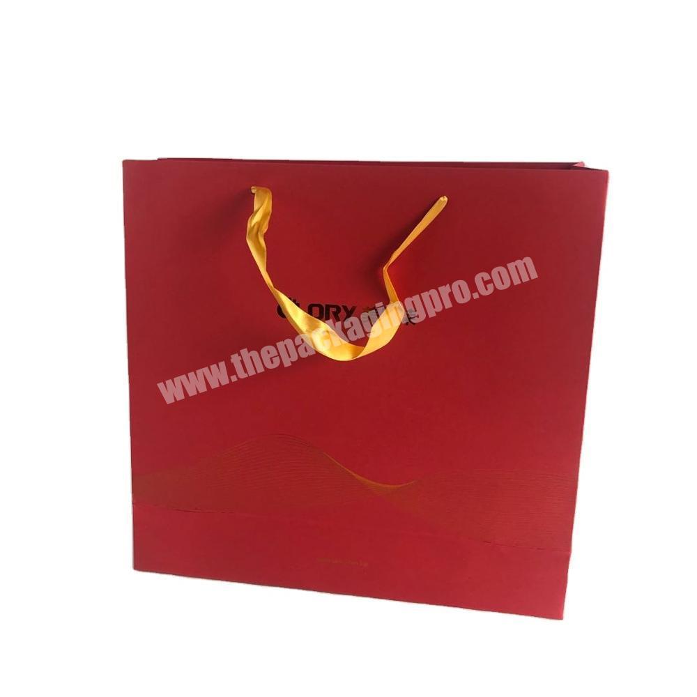 Wholesale Retail  elegant paper bag with Ribbon