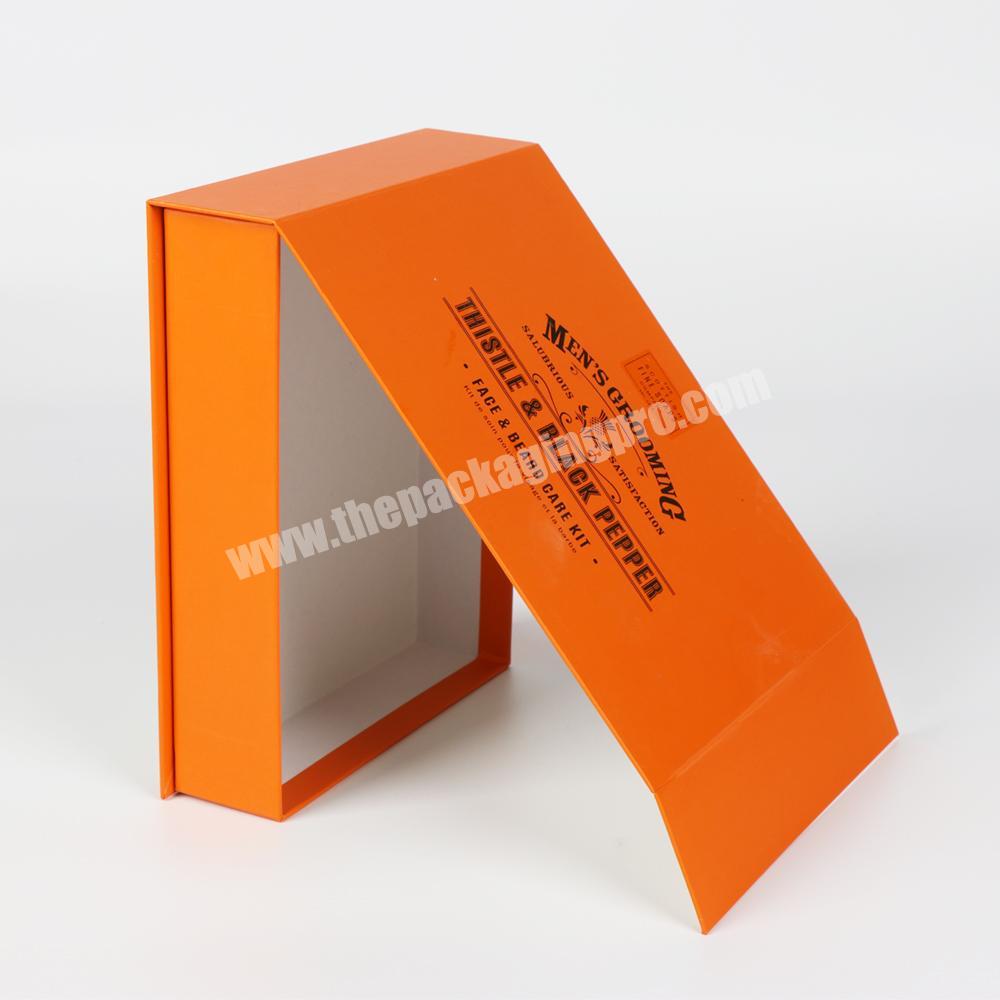 Wholesale retail luxury custom logo printed gift box folding foldable magnetic paper cardboard packaging box