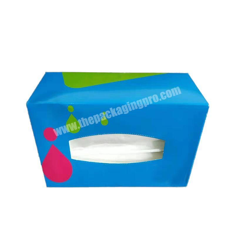Wholesale Rigid Cheap Personalized Label Toilet  Facial Tissue Packing Box with a Window