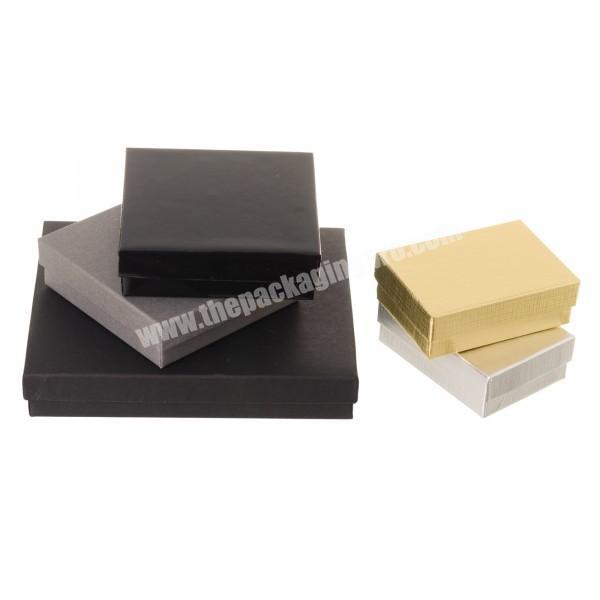 Wholesale rigid customized mini lid jewelry packging black cardboard package paper box custom gift boxes with logo