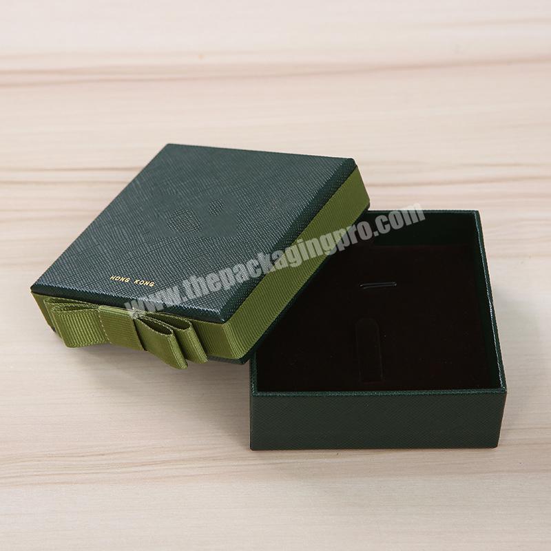Wholesale Rigid Hard Square Cardboard Fancy Bowknot Tie Jewellery Gift Packing Box  with Lid and Base