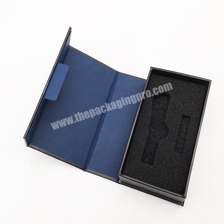 Wholesale rigid magnetic flashlight gift box with foam insert