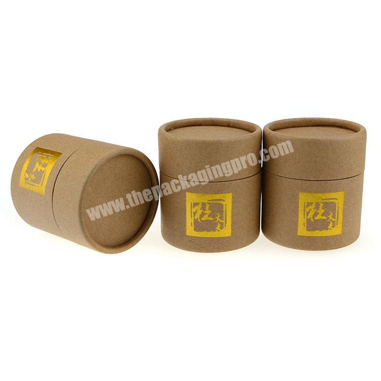 wholesale round gift boxes round kraft cardboard tube rolled edge eco friendly paper tube packaging