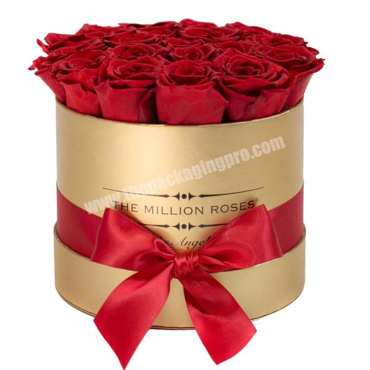 Wholesale Round Luxury Gold Flower Boxes For Sale
