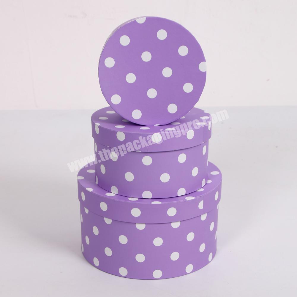 Wholesale Round Polka Dot Decorative Storage Paper Packing Boxes