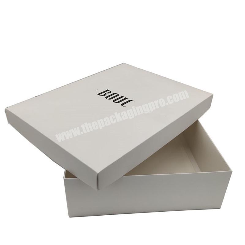Wholesale ShoeClothesT-Shirt Packaging Paper Boxes With White Lid
