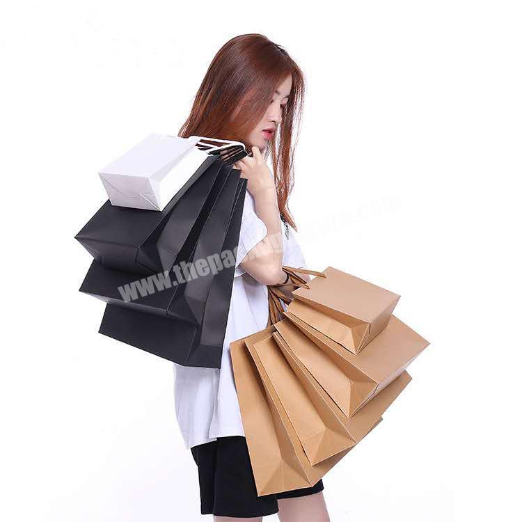 Wholesale simple design custom logo printing paper shopping gift paper folding bag