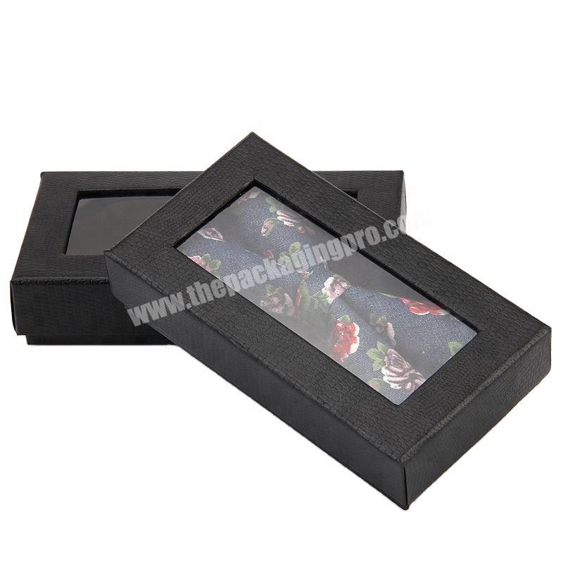 Wholesale Simple Luxury Paper Rigid Lid Base Gift Packaging Box for Tie