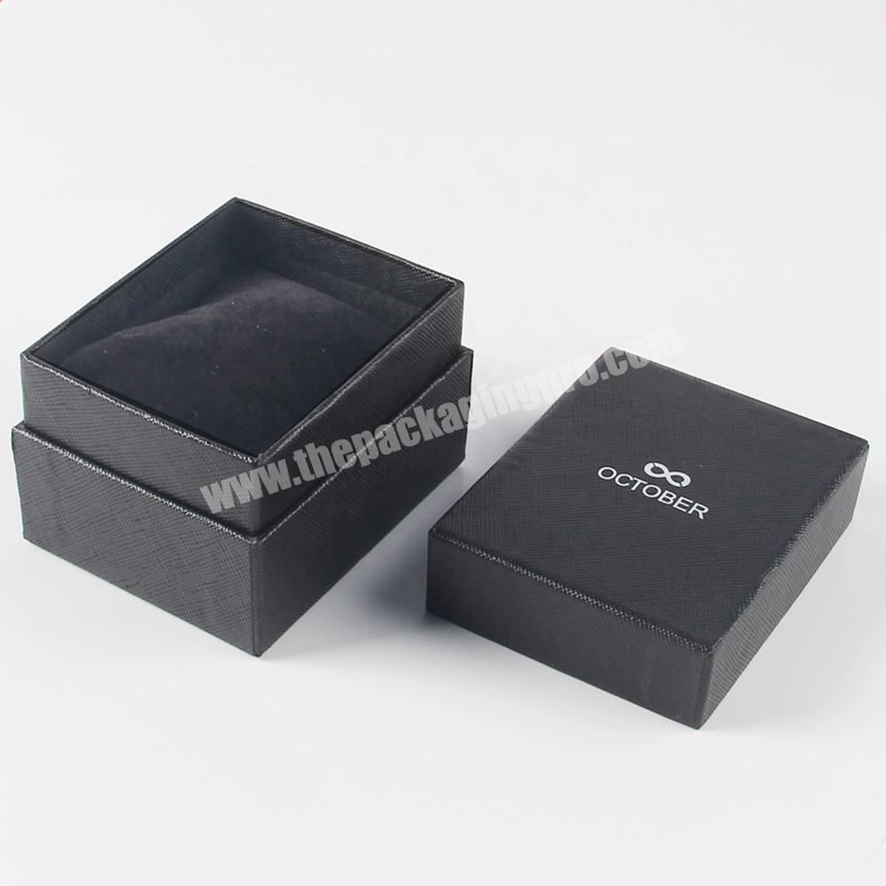 wholesale slap up black watch paper box with cushion