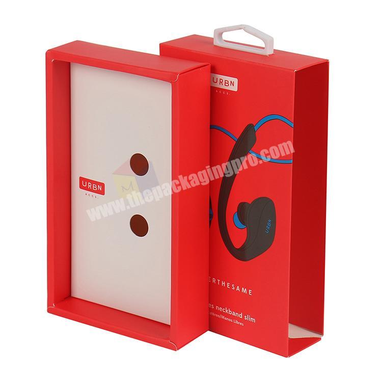wholesale sliding drawer paper packaging earphone box