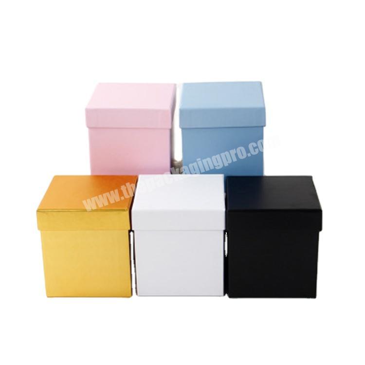 Wholesale Small Cheap Flower Box with Lid Square White Gift Box