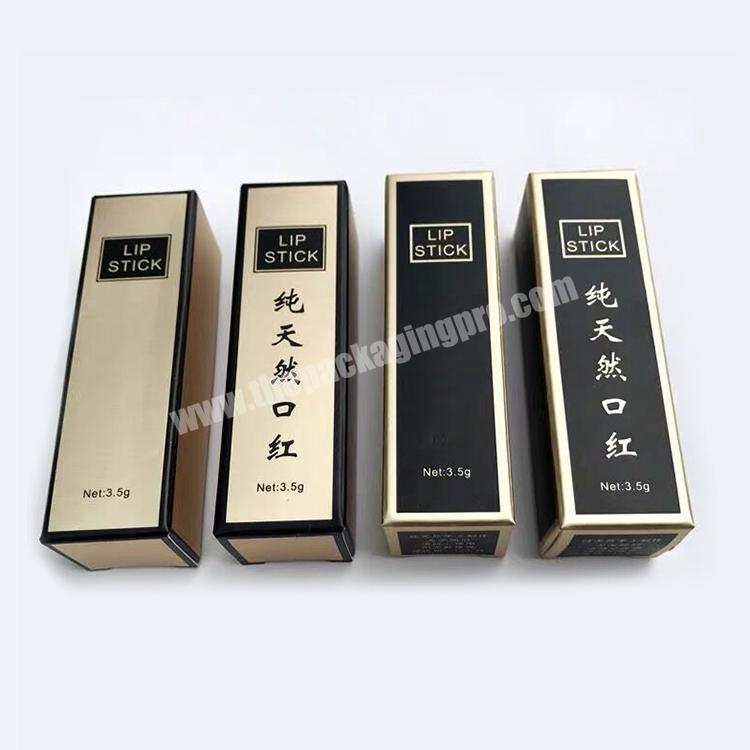 Wholesale Small Empty Black Cosmetic Lipstick Packaging Gift Paper Box Print