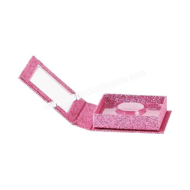 Wholesale small pink beauty false eyelash packaging gift paper boxes