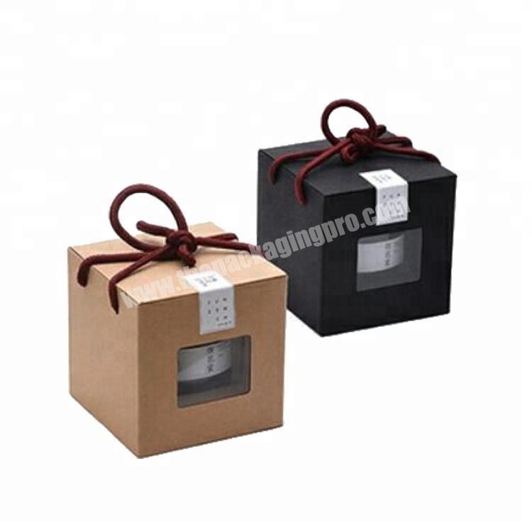 Wholesale small ribbon craft paper cosmetic box packaging