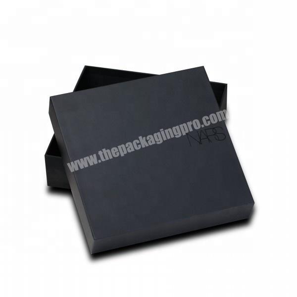 Wholesale soft touch black box with lid packaging gift box