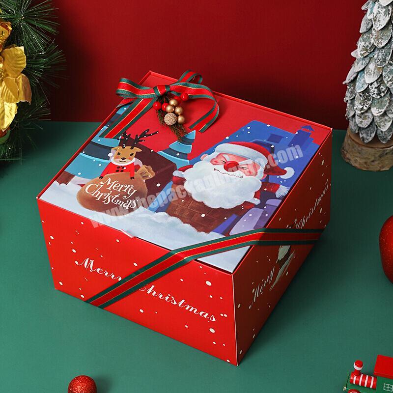 Wholesale Square Cardboard Paper Christmas Gift Mask Packing Box
