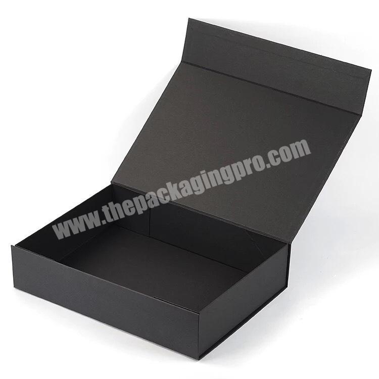Wholesale suppliers matte paper cardboard magnetic folding closure hot stamping logo custom gift box