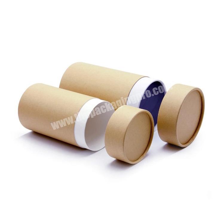 Wholesale Tea Packaging Tube Wrapping Packaging Kraft Coffee Paper cylinder Cardboard Box Cmyk Printing Box