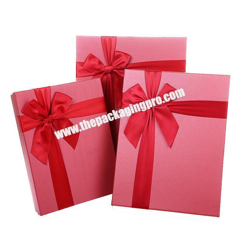 Wholesale Top Grade Rectangle Birthday Gift box Packaging paper box  Various Colors Customized Logo