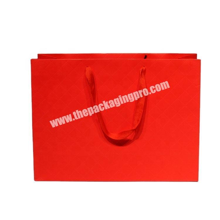 Wholesale TOP Quality Paper Gift Bag Luxury Bouquet Clothing Cardboard Shopping Bags Retail Red Paper Bags With Logo Printed
