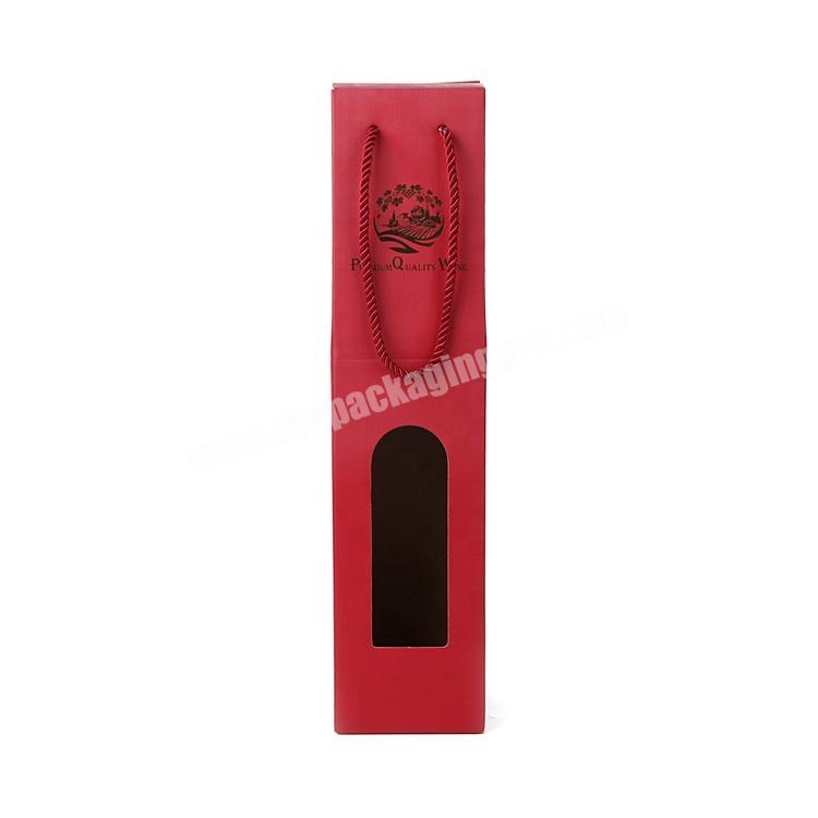 Wholesale Top Quality Wine Packaging Paper Box With PVC Window