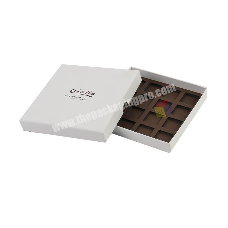 wholesale white custom gift chocolate packaging boxes