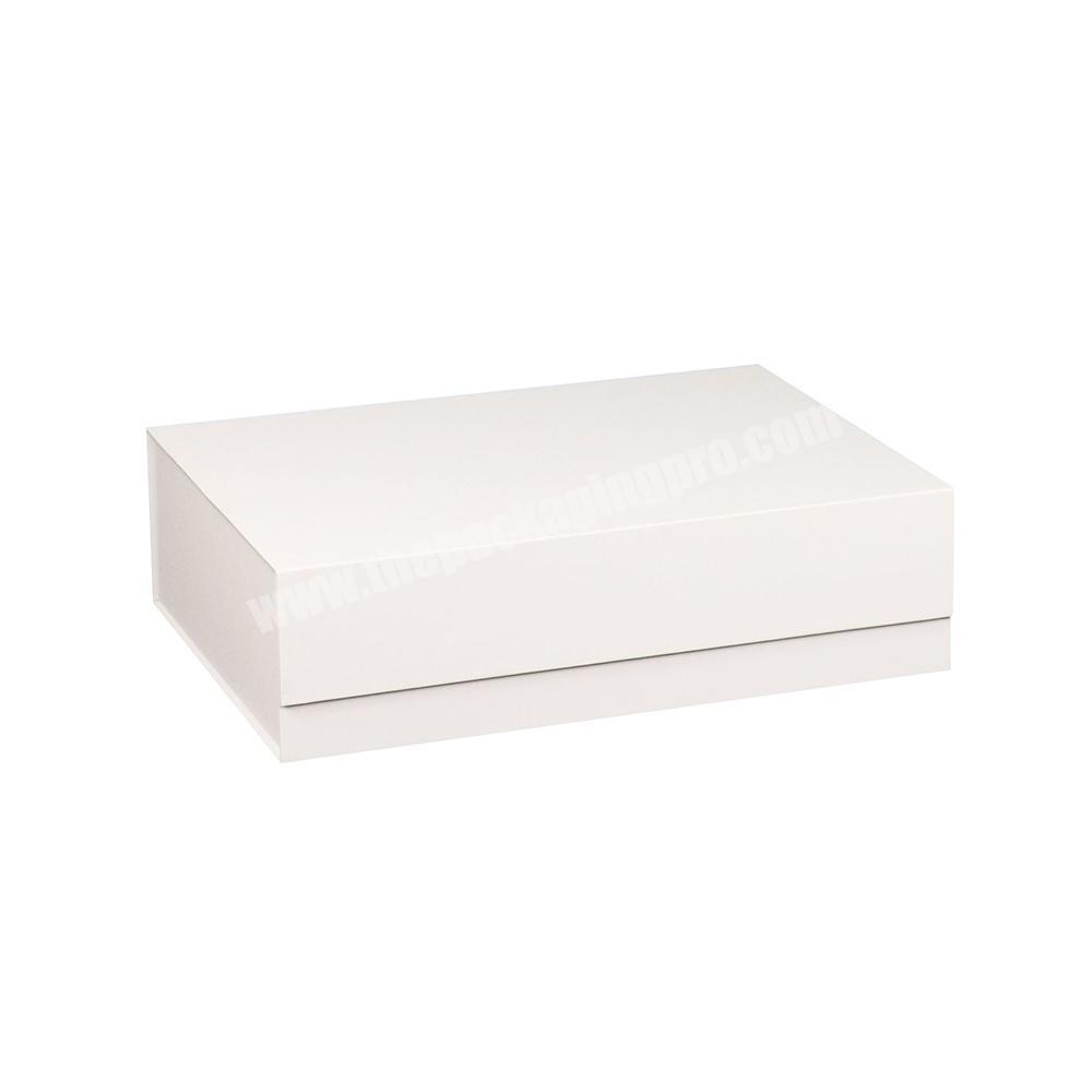 Wholesale White Custom Logo Clothing Garment Shoes Foldable Cardboard Rigid Magnetic Closure Large Gift Box