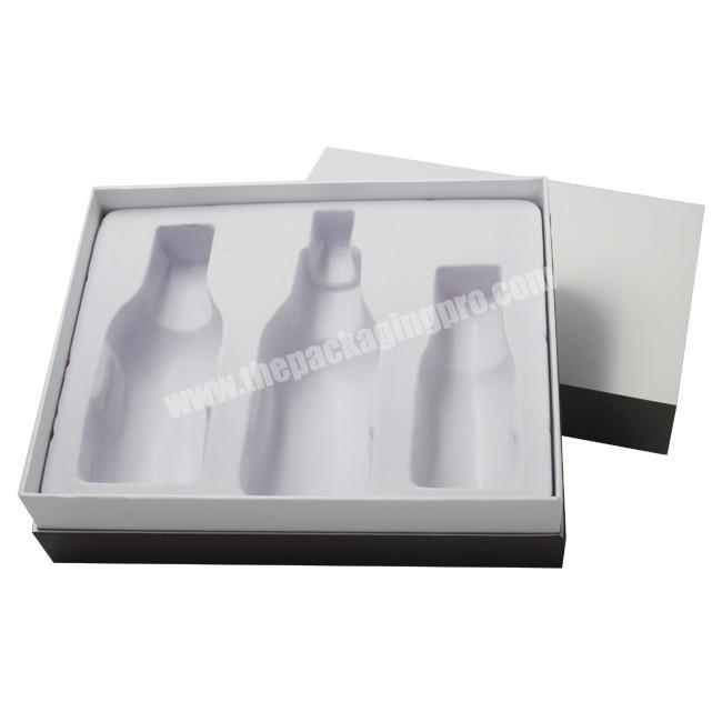 Wholesale White Custom Plastic Insert Personal Care Cosmetic Bottle Box With Lid