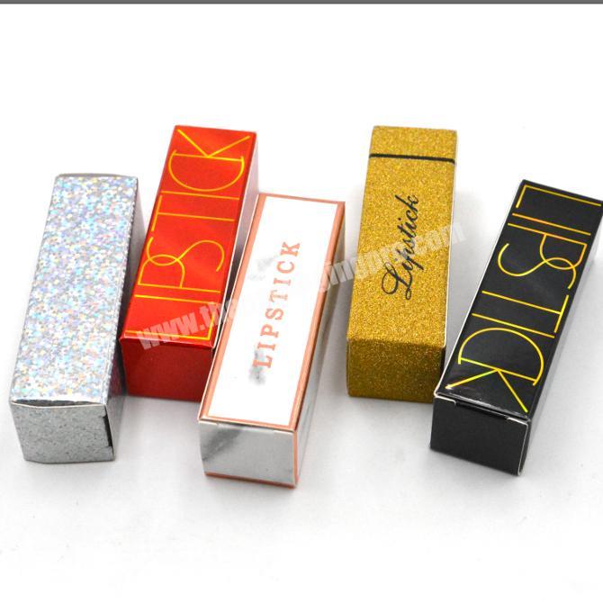 Wholesaler Lipstick Box Custom Logo Hot Foil Cosmetics Printed Box Sleeve Match Lipliner Case Gift Box Beauty Product Packaging