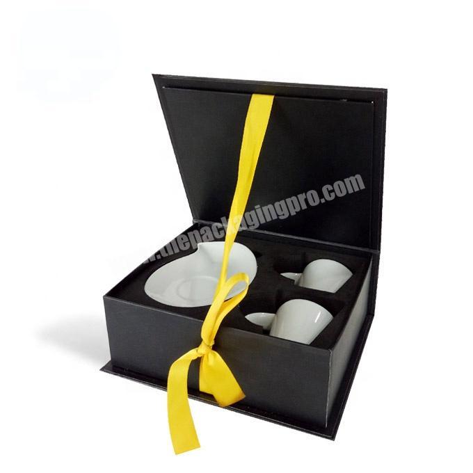 Wholesaler Tea Set Packaging Paper Box Gift Box With Ribbon for Tea Boutique Box