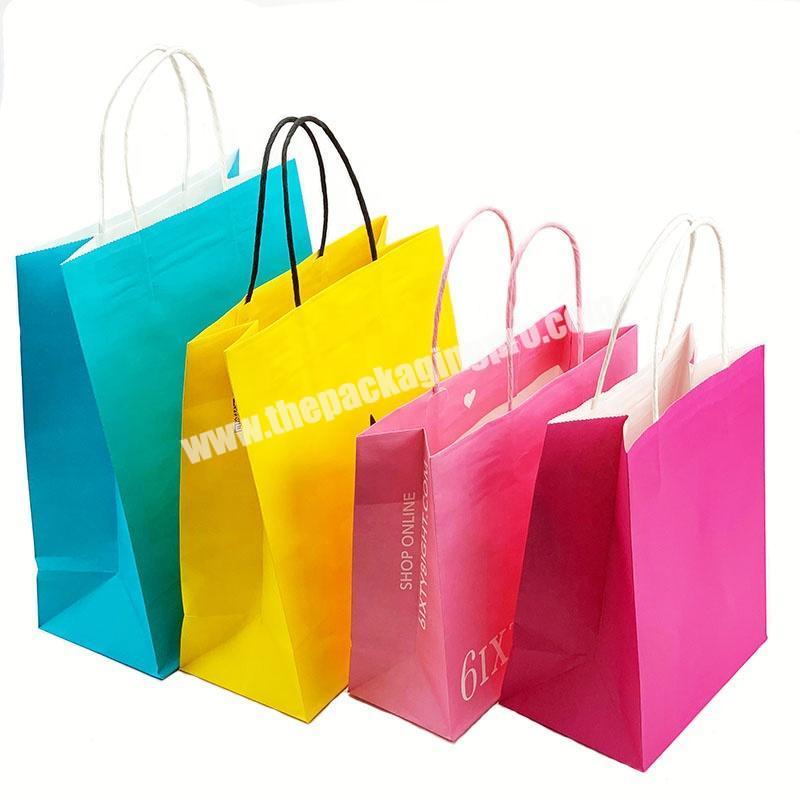 Wholesales Custom Logo Luxury Clothing Packaging Paper Shopping Bag With Handles