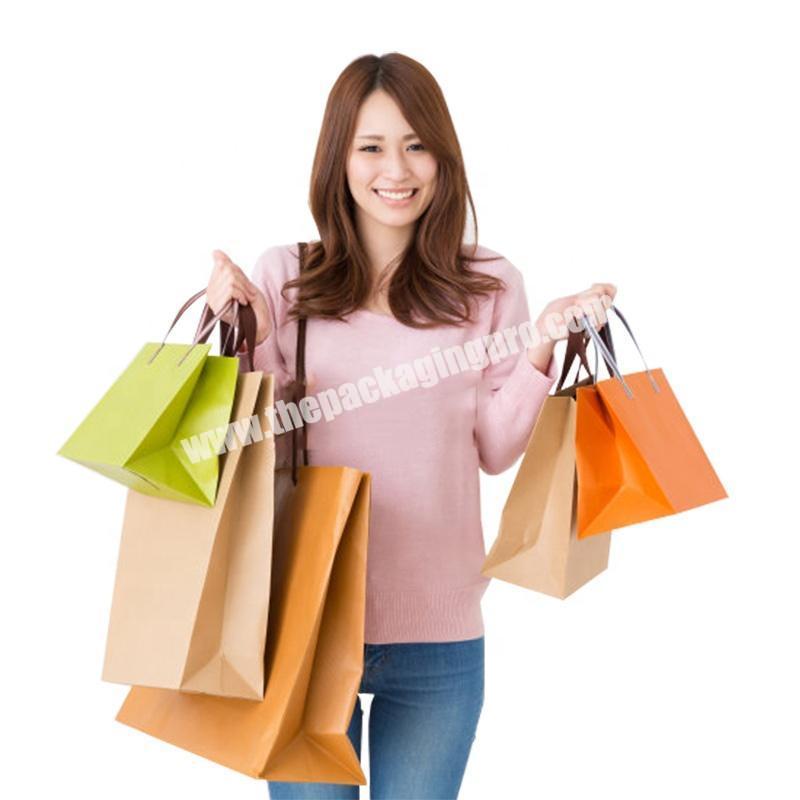Wholesales Custom Printed Cheap Color Paper Bag Food Packaging Shopping Paper Gift Bags Green Paper Bag