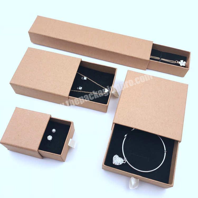 Wholesales Kraft Cardboard Slide Jewelry Packaging Mailing Box