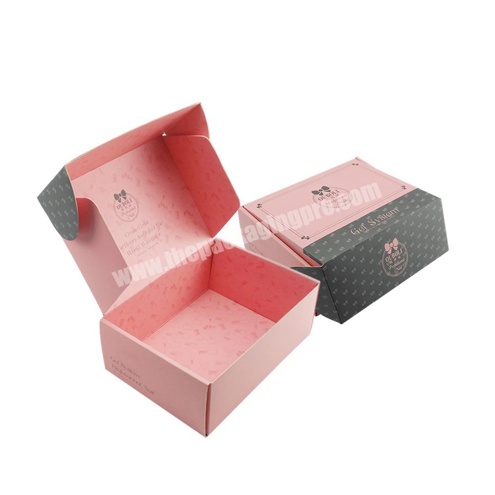 wig hair shipping skin care beauty set packaging box, cardboard clothing corrugated mailer boxes custom print