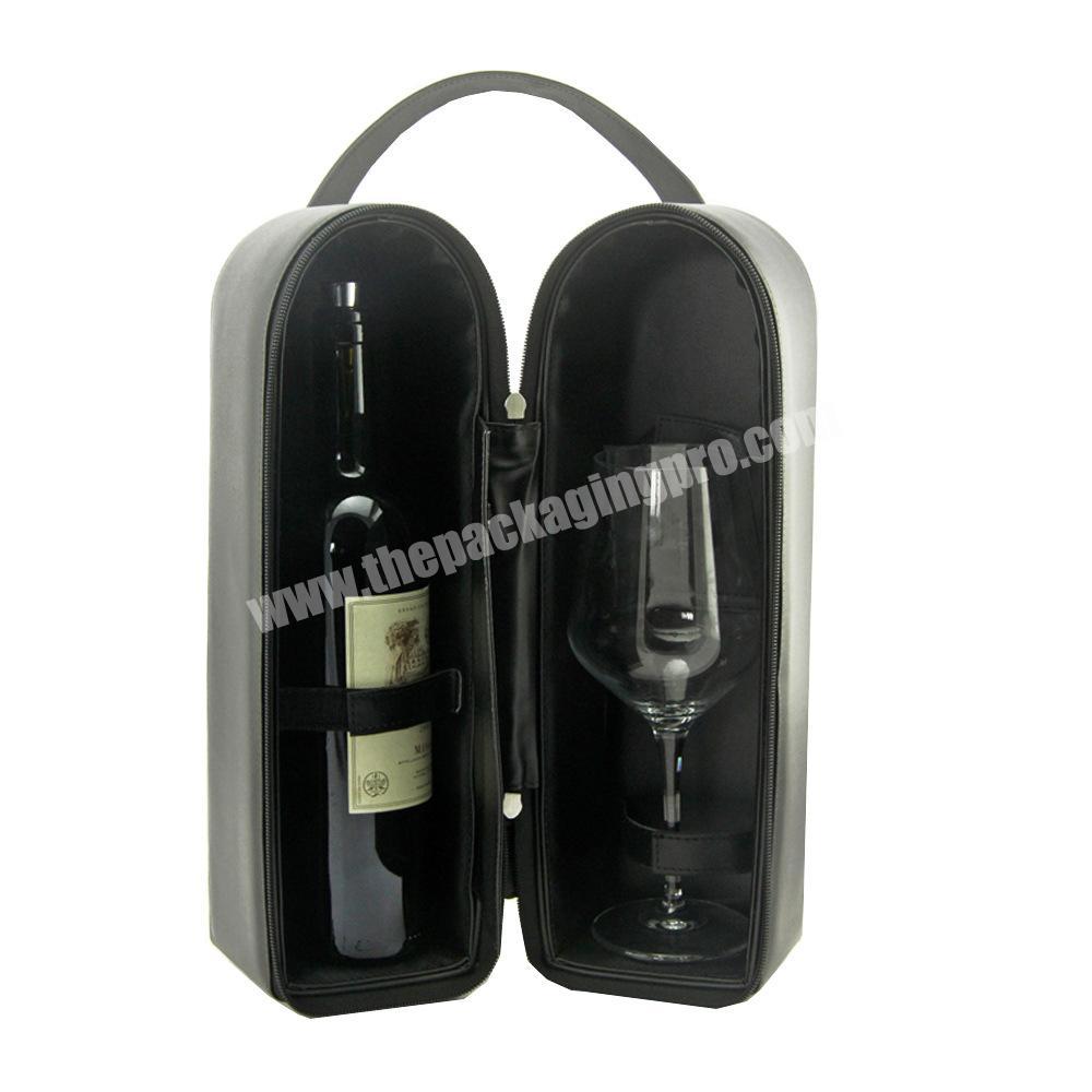 Wine Cardboard Boxes Leather Gift Box Packaging Handle