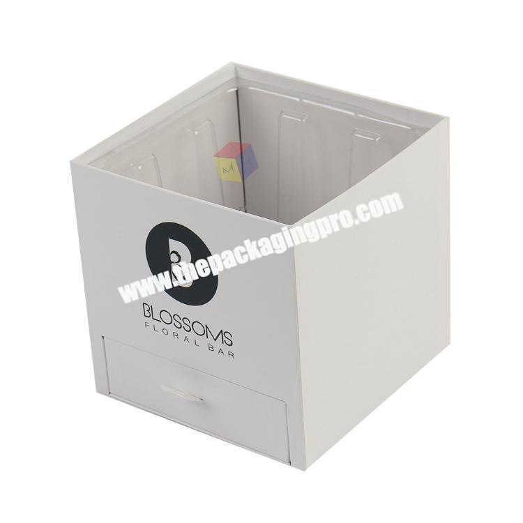 with drawer creative square gift box flower packaging