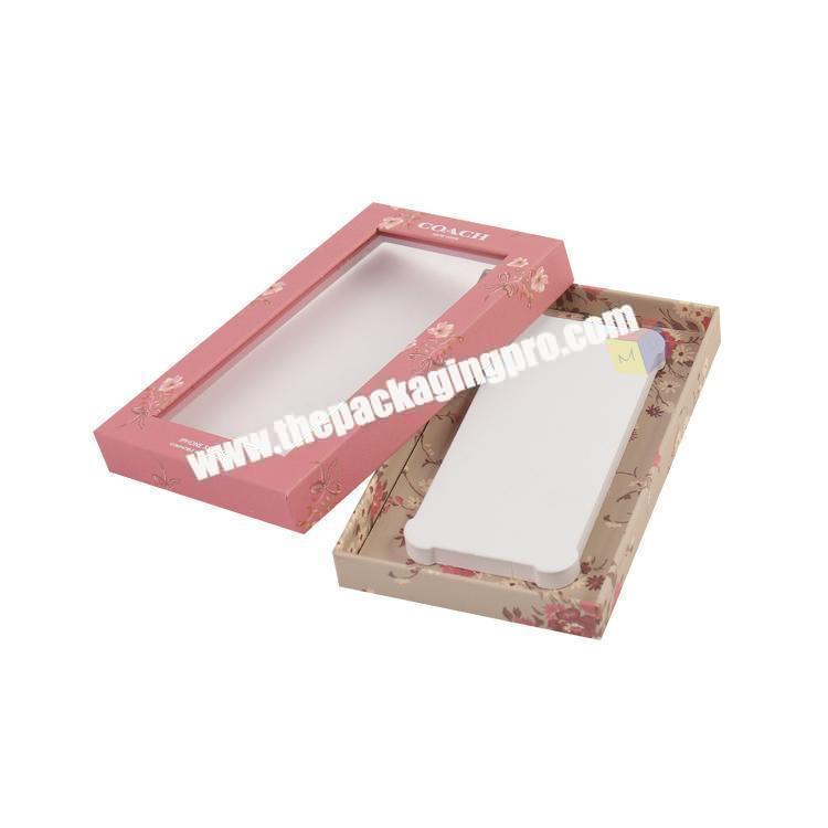 with pvc window hard paper packaging boxes for phone cases