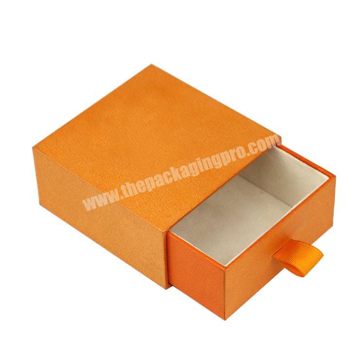 With velvet inside Small jewelry packaging gift decorated cardboard drawer storage paper box