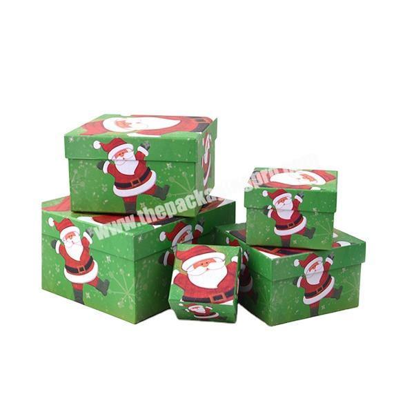 xmas 4x4x4 wholesale christmas gift boxes with softer paper board