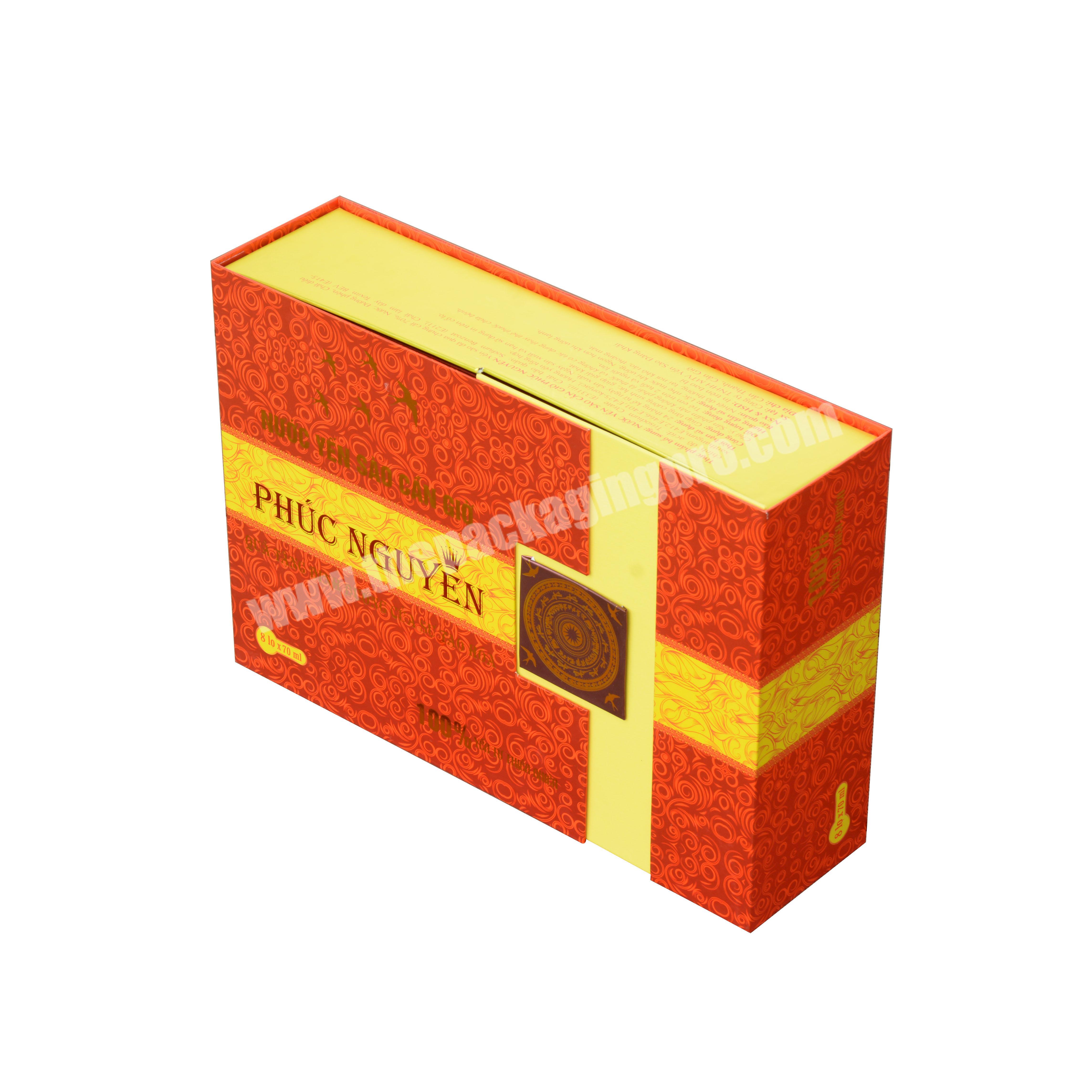 Yellow High Quality Paper Packaging Boxes With Magnetic Closure For Food And Accessories