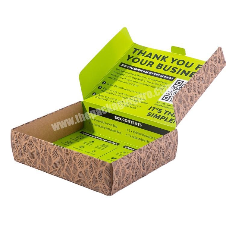 Yiwu custom printed kraft paper corrugated packaging box corrugated small carton shipping brown foldable clothing packaging box