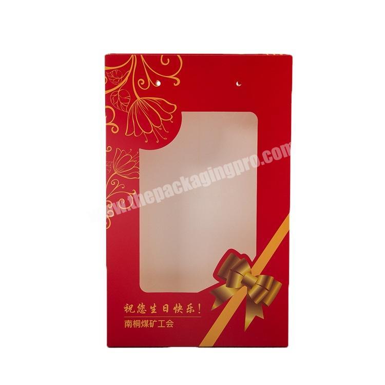 Yiwu custom red carton underwear underwear box hot stamping logo